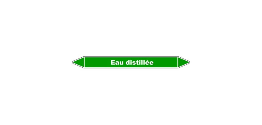 Marqueur Tuyauterie - Eau distillée - Vinyle Laminé - NFX 08-105