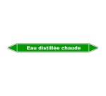 Marqueur tuyauterie - Eau distillée chaude - Vinyle laminé