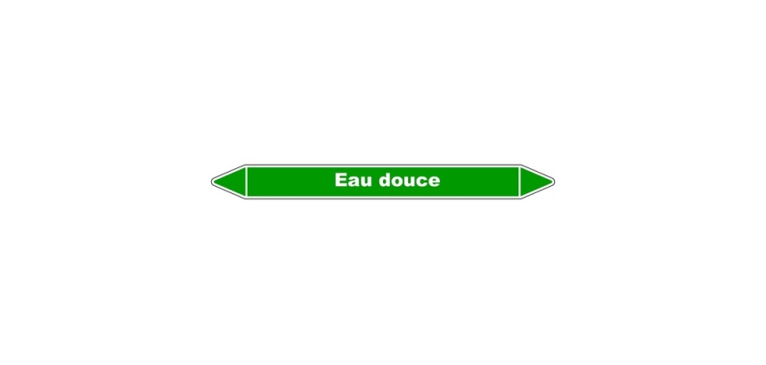 Marqueur de Tuyauterie - Eau douce - NFX 08-105 - Vinyle Laminé