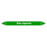 Marqueur de tuyauterie - Eau épurée - Vinyle laminé - NFX 08-105 150 x 12 mm