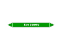 Marqueur de tuyauterie - Eau épurée - Vinyle laminé - NFX 08-105 150 x 12 mm