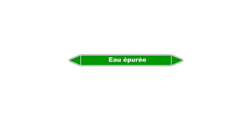 Marqueur de tuyauterie - Eau épurée - Vinyle laminé - NFX 08-105