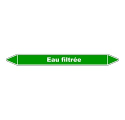 Marqueur de tuyauterie - Eau filtrée - Vinyle laminé - NFX 08-105