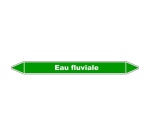 Marqueur tuyauterie - Eau fluviale - Vinyle laminé - NFX 08-105