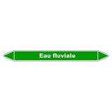 Marqueur tuyauterie - Eau fluviale - Vinyle laminé - NFX 08-105 150 x 12 mm