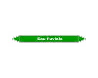 Marqueur tuyauterie - Eau fluviale - Vinyle laminé - NFX 08-105 150 x 12 mm
