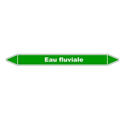 Marqueur tuyauterie - Eau fluviale - Vinyle laminé - NFX 08-105