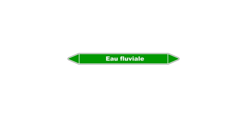 Marqueur tuyauterie - Eau fluviale - Vinyle laminé - NFX 08-105
