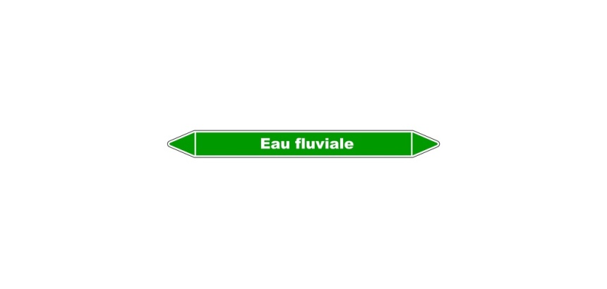Marqueur tuyauterie - Eau fluviale - Vinyle laminé - NFX 08-105