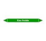 Marqueur de Tuyauterie - Eau froide - NFX 08-105 - Vinyle Laminé