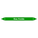 Marqueur de Tuyauterie - Eau froide - NFX 08-105 - Vinyle Laminé 150 x 12 mm