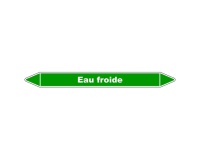 Marqueur de Tuyauterie - Eau froide - NFX 08-105 - Vinyle Laminé 150 x 12 mm