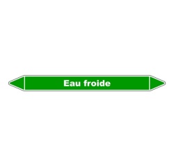 Marqueur de Tuyauterie - Eau froide - NFX 08-105 - Vinyle Laminé
