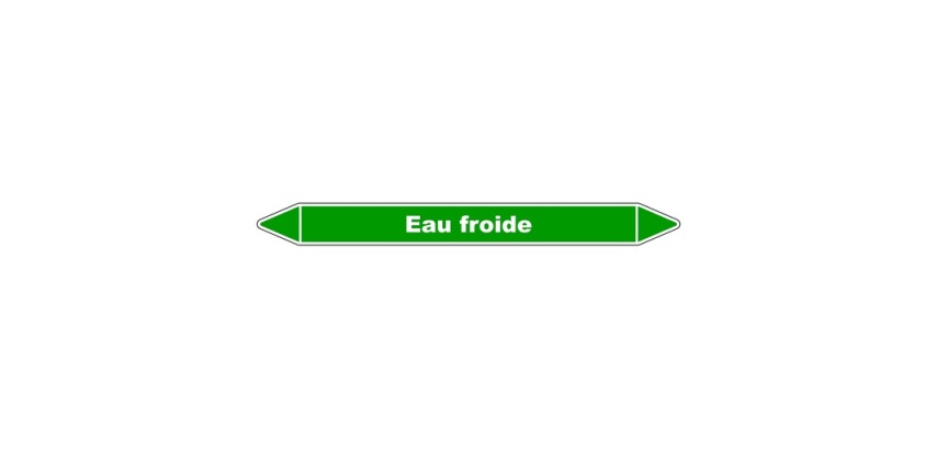Marqueur de Tuyauterie - Eau froide - NFX 08-105 - Vinyle Laminé