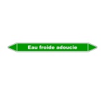 Marqueur Tuyauterie - Eau froide adoucie - Vinyle Laminé