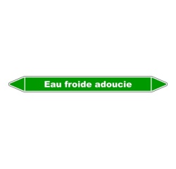 Marqueur Tuyauterie - Eau froide adoucie - Vinyle Laminé