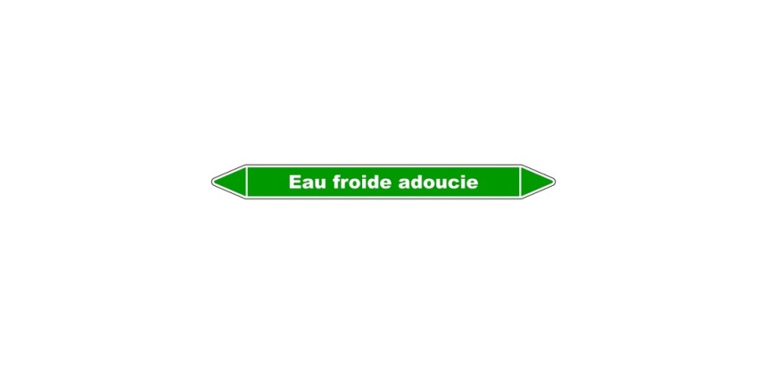 Marqueur Tuyauterie - Eau froide adoucie - Vinyle Laminé