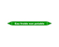 Marqueur tuyauterie - Eau froide non potable - Vinyle laminé