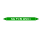 Marqueur tuyauterie - Eau froide potable - Vinyle laminé
