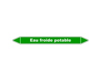 Marqueur tuyauterie - Eau froide potable - Vinyle laminé