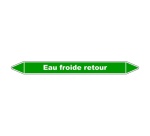 Marqueur tuyauterie - Eau Froid Retour - Vinyle Laminé