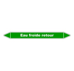 Marqueur tuyauterie - Eau Froid Retour - Vinyle Laminé