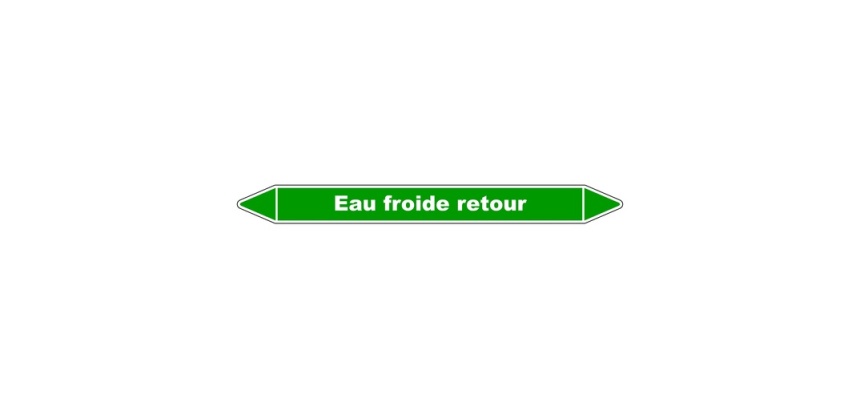 Marqueur tuyauterie - Eau Froid Retour - Vinyle Laminé
