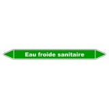 Marqueur de tuyauterie - Eau froide sanitaire - NFX 08-105 150 x 12 mm
