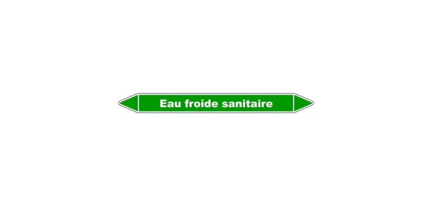 Marqueur de tuyauterie - Eau froide sanitaire - NFX 08-105