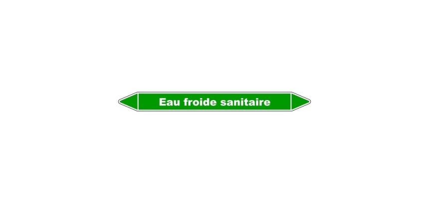 Marqueur de tuyauterie - Eau froide sanitaire - NFX 08-105