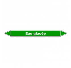 Marqueur de Tuyauterie - Eau Glacée - NFX 08-105 - Vinyle Laminé
