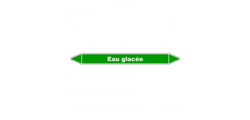 Marqueur de Tuyauterie - Eau Glacée - NFX 08-105 - Vinyle Laminé
