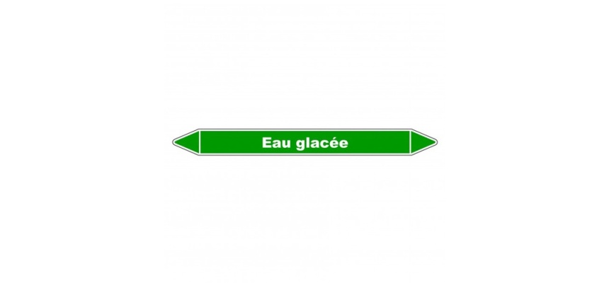 Marqueur de Tuyauterie - Eau Glacée - NFX 08-105 - Vinyle Laminé
