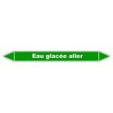 Marqueur tuyauterie - Eau glacée aller - Vinyle laminé 150 x 12 mm