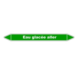 Marqueur tuyauterie - Eau glacée aller - Vinyle laminé