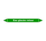 Marqueur tuyauterie - Eau glacée retour - Vinyle laminé