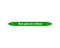 Marqueur tuyauterie - Eau glacée retour - Vinyle laminé 150 x 12 mm