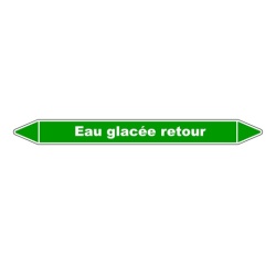 Marqueur tuyauterie - Eau glacée retour - Vinyle laminé