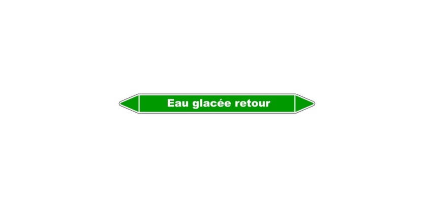 Marqueur tuyauterie - Eau glacée retour - Vinyle laminé