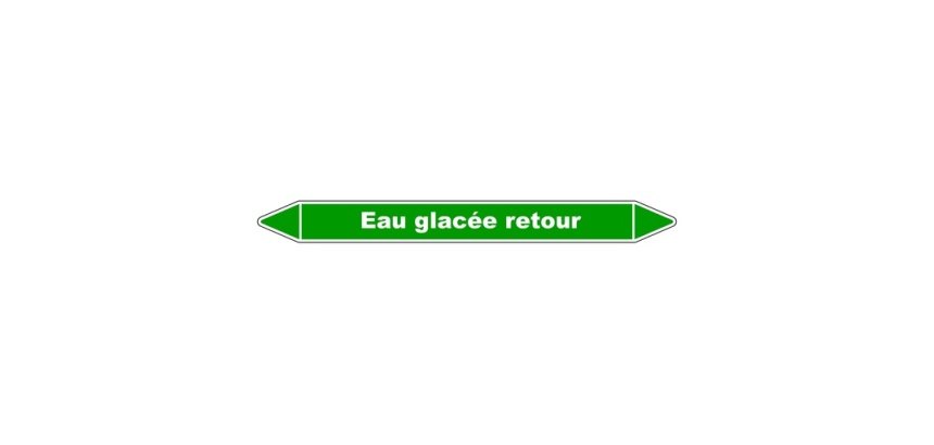 Marqueur tuyauterie - Eau glacée retour - Vinyle laminé