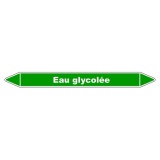 Marqueur Tuyauterie - Eau Glycolée - Vinyle Laminé - NFX 08-105 150 x 12 mm