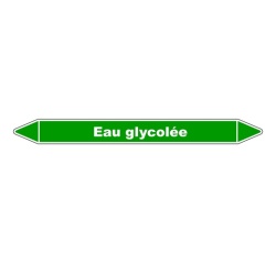 Marqueur Tuyauterie - Eau Glycolée - Vinyle Laminé - NFX 08-105