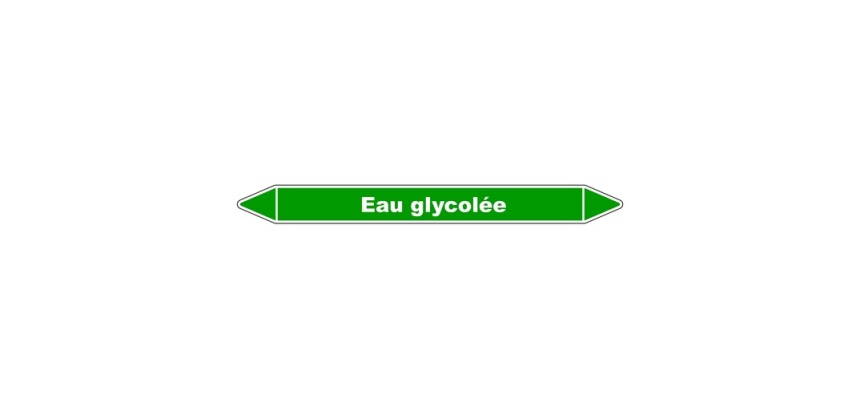 Marqueur Tuyauterie - Eau Glycolée - Vinyle Laminé - NFX 08-105