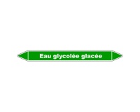 Marqueur tuyauterie - Eau glycolée glacée - Vinyle laminé 150 x 12 mm