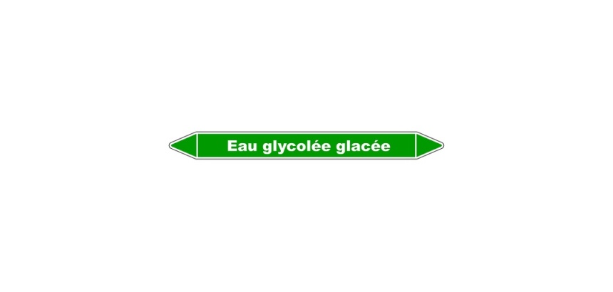 Marqueur tuyauterie - Eau glycolée glacée - Vinyle laminé