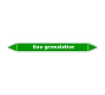 Marqueur tuyauterie - Eau granulation - Vinyle laminé - NFX 08-105
