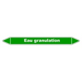 Marqueur tuyauterie - Eau granulation - Vinyle laminé - NFX 08-105 150 x 12 mm