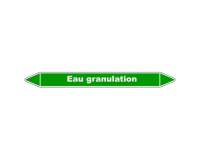 Marqueur tuyauterie - Eau granulation - Vinyle laminé - NFX 08-105 150 x 12 mm