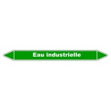 Marqueur de tuyauterie eau industrielle - Vinyle laminé 150 x 12 mm