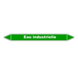 Marqueur de tuyauterie eau industrielle - Vinyle laminé